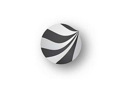 Twist shape sphere stripes symbol twist vector