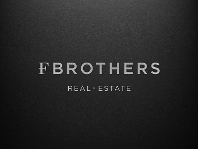 F Brothers Logo apartments black and white buildings elegant luxury minimal real estate sans serif suits trust