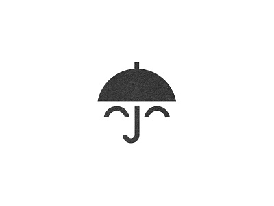 Manbrella care cute face happy icon man minimal smile symbol umbrella