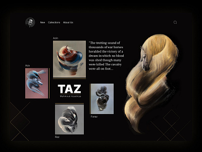 art gallery website ui ux webdesign