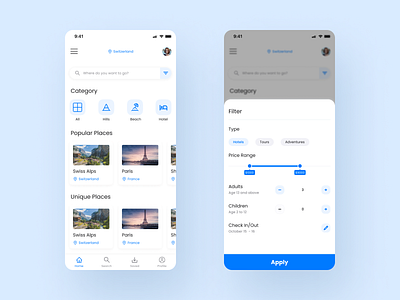 Travel App app design mobile travel ui userexperience userinterface ux