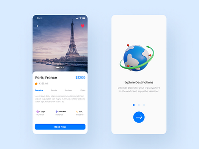 Travel App app design mobile travel ui userexperience userinterface ux