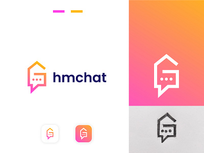 Home Chat Logo best logo design brand brand identity branding branding agency chat logo custom logo design ecommerce gradient logo home chat logo house logo icon logo logo and branding logo design logo folio logo trends 2021 modern logo modern minimalist logo monogram logo