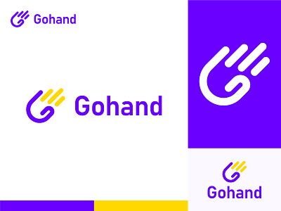 Gohand Logo Design brand branding creative logo g g letter g logo g mark hand hand logo icon logo logo design logo trends 2022 logomark minimal hand modern logo monogram startup symbol typography