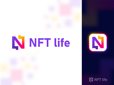 NFT life logo design blockchain brand branding crypto crypto currency crypto wallet cryptocurrency ethereum icon identity it logo letter n logo logo design logo mark modern logo n nft nft logo technology logo