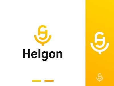 Helgon logo design brand branding creative logo gradient logo h h logo h mark icon identity logo logo design logofolio mark mic microphone modern logo monogram speaker technology voice