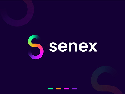 senex - tech company brand branding creative logo gradient logo icon identity it logo logo logo design logofolio mark minimal modern logo monogram s s logo s mark tech technologies technology logo