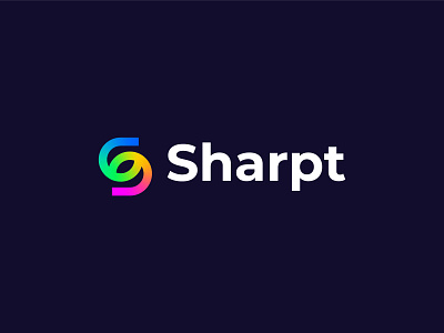 Sharpt logo design api app branding crypto design gradient logo icons it letter logo design logomark logos mark modern monogram portfolio s software technology logo