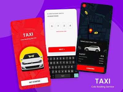 Cab Booking App UI android app app design branding cab booking app design ios app mobile app skecth typography ui ui design vector
