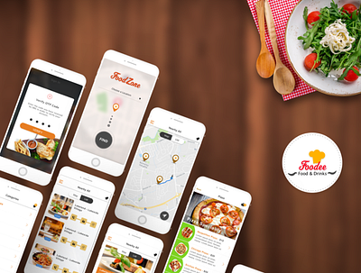 Foodee APP iphone app design mobile app design prototyping ui designs