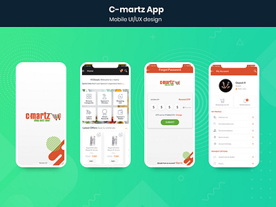 C-martz Mobile APP Ui design