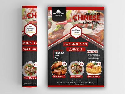 Food Flyer Design banner corporate creative flyer flyer design flyer template food flyer menucard poster vector