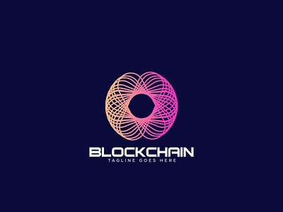 Blockchain Logo blockchain branding graphic design icon logo logo desogn logo idea logotips tech logo technology