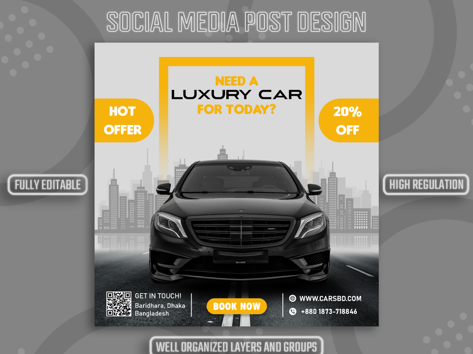 CAR RENTAL SOCIAL MEDIA POST DESIGN by Riyazul Islam on Dribbble