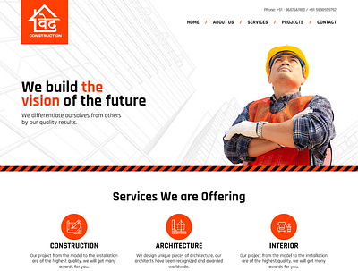 Ved Construction Website Design graphic design