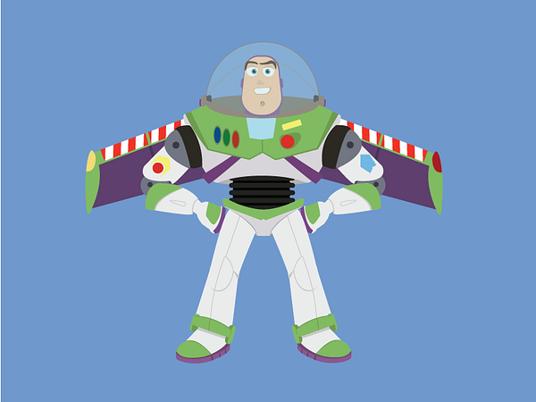 buzz lightyear from the back