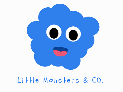 Little Monsters & CO. blue branding figma kids logo monster
