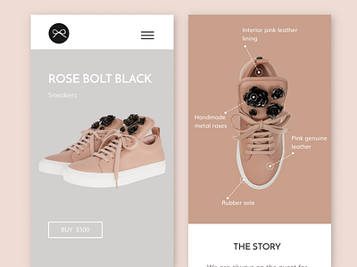 Josefinas redesign concept figma grey josefinas mobile online store pink redesign sneakers