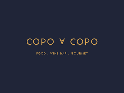 Copo a Copo Logotype bar bottle brand branding glass glasses lettering restaurant wine
