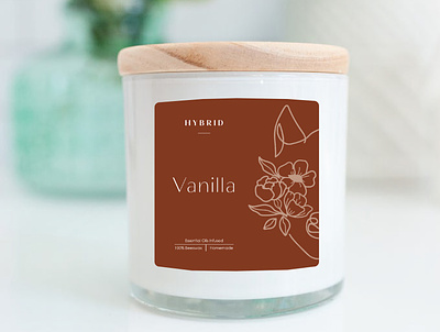 Candle Label Mockup candle candle label custom candle label design handmade illustration label design product label design scented scents soy soy candle wax