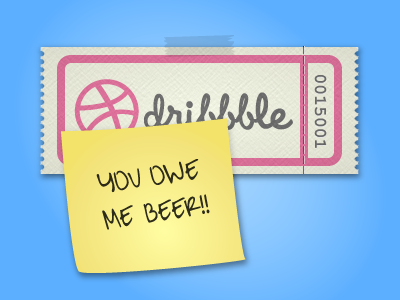 Dribbble Ticket dribbble ticket