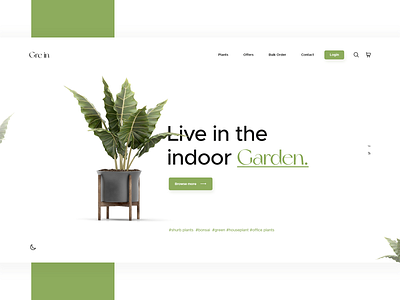 Gre in Plant Shop UI creative creative agency landing page design ui uiux designer