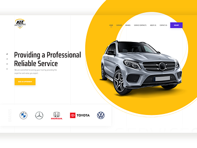 Car service landing page