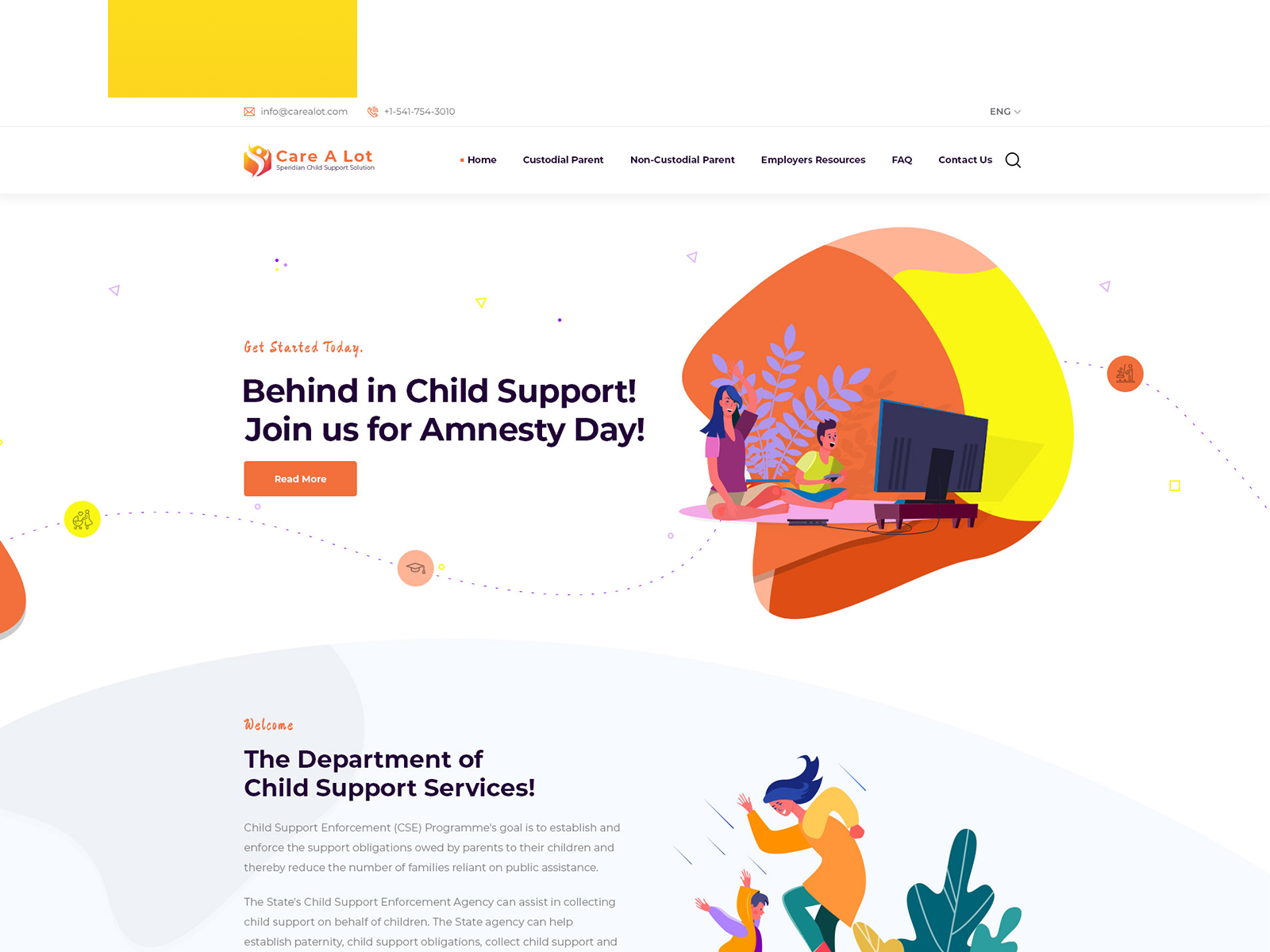 Child support website UI by Vivek B on 
