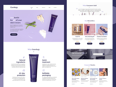Landing Page - Curology | UI Concept design ui
