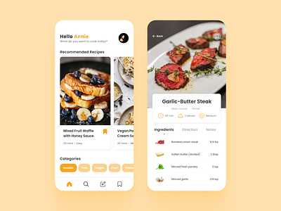 Recipe App | UI Concept design food ui