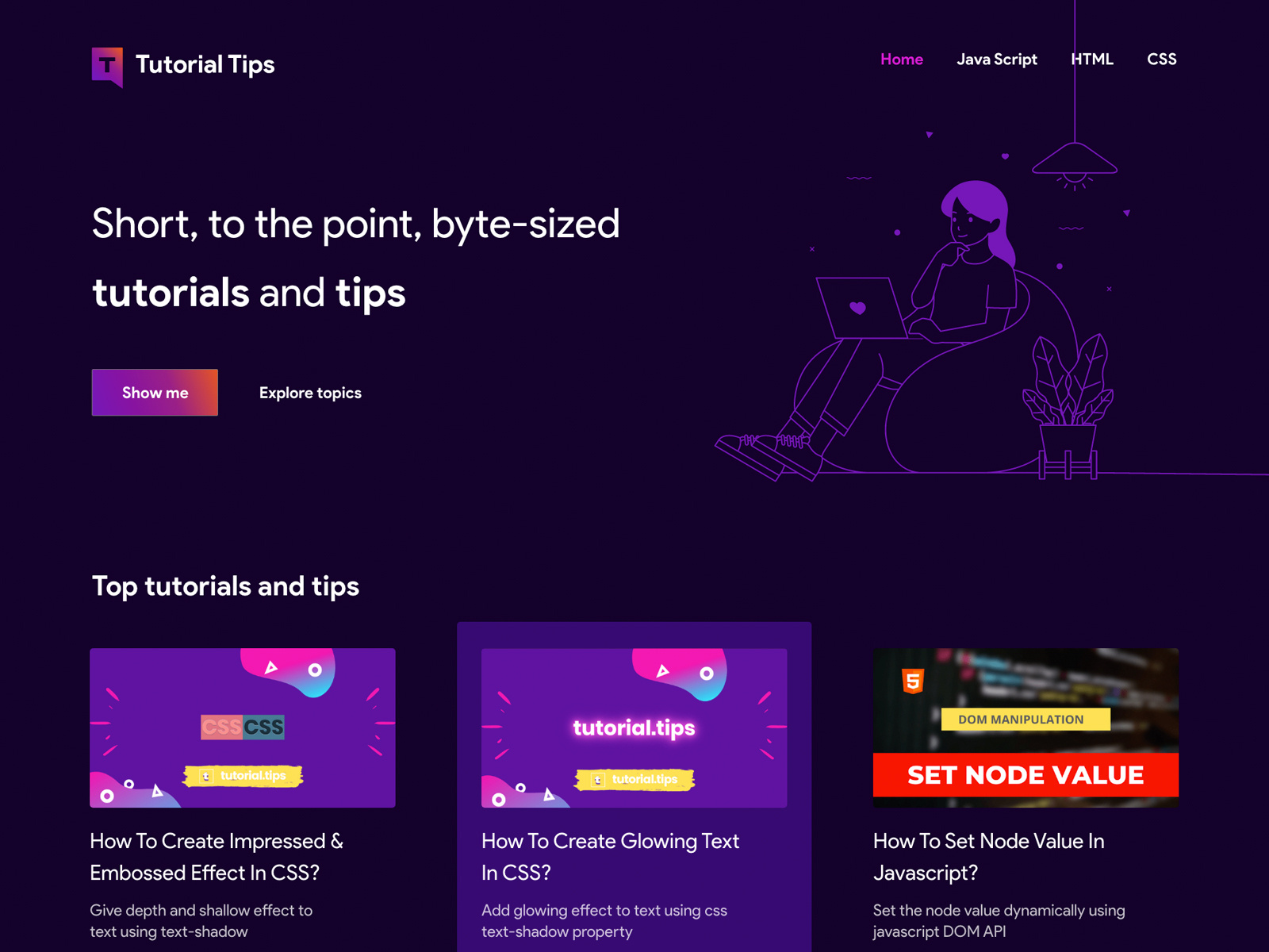 Tutorialtips Website By Impulsive Web On Dribbble Tutorialtips Website By Impulsive Web On Dribbble