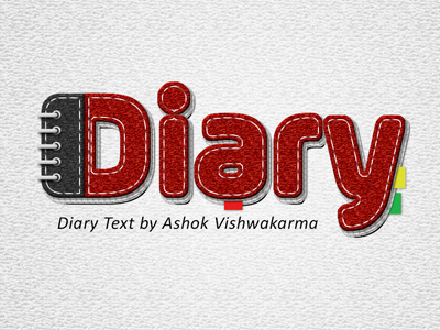 Diary Text Effect dairy text photoshop text effect