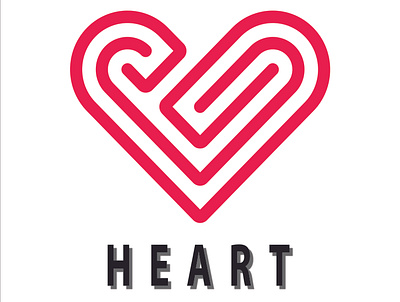 "Heart Shape" branding design graphic design illustration logo minimal logo modern logo