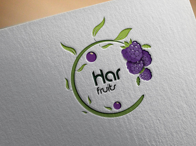 "Har Fruits" A Berry's Fectory branding design graphic design illustration logo minimal logo modern logo vector