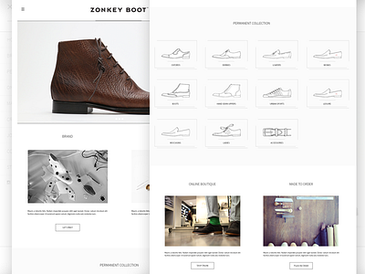 Zonkey Boot, new look for the boots clean e commerce layout menshoe simple ui website