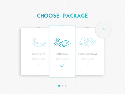 "Choose package" icons