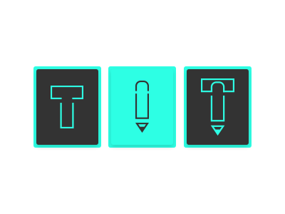Elements type icons graphic icons illustration mixt text tools type