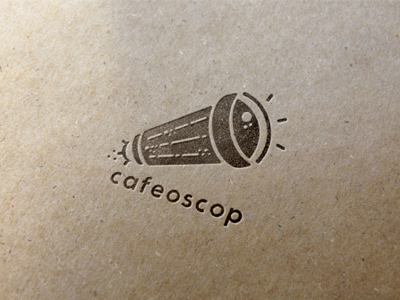 Logo for coffee lovers - cafeoscop awake branding coffee eyes horoscope illustration logo universe