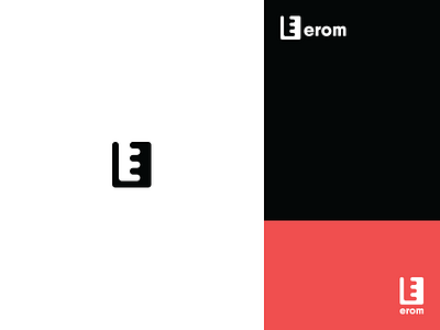 Logo Erom black white brand and identity graphic design logo logo icon logotype negative space web agency