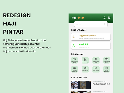 Redesign Haji Pintar Apps application design mobile mobile apps ui