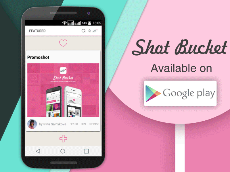 Shot Bucket on Google Play android animation app client dribbble google ios material promotion ui