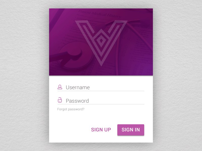 Login Form app design concept