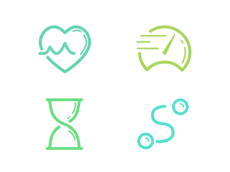 Fitness icons activties android animation art fitness flat clean simple heart rate visualization interface mobile ios iphone sketch sport tracker ui ux