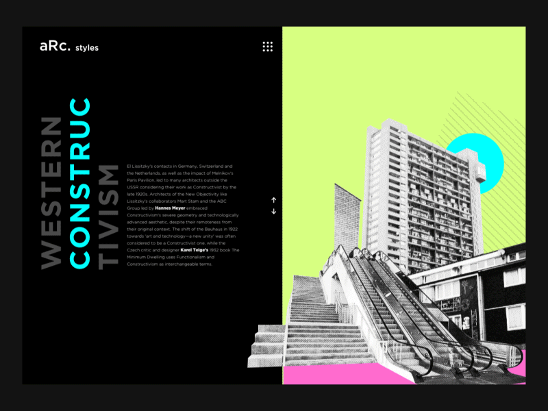 Constructivism app design concept