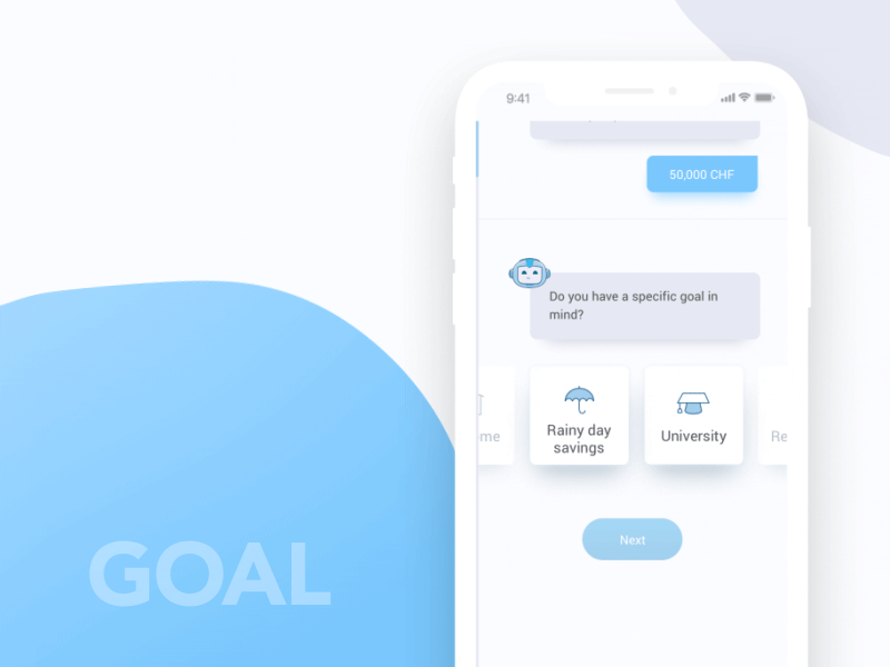 Financial Chatbot app business chat bot financial insurance interaction design ios survey ui designer user experience user interface ux designer