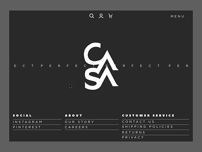 Casa Perfect animation art dark flat clean simple interaction design interface landing page motion ui ux user experience web website