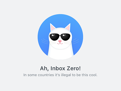 Inbox Zero Cat blank states cat email illustration micro-copy vector art