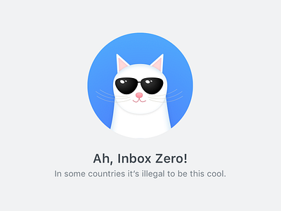 Inbox Zero Cat blank states cat email illustration micro copy vector art