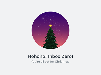 Inbox Zero on Christmas eve blank states christmas email illustration micro-copy vector art