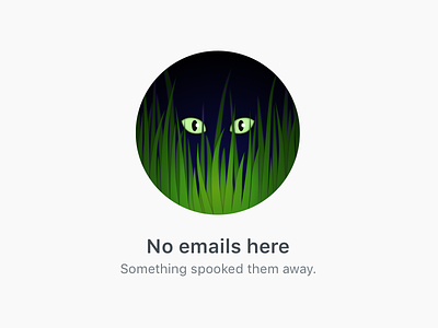 Empty Folder Message email empty states eyes grass illustration micro-copy night predator spooky vector art